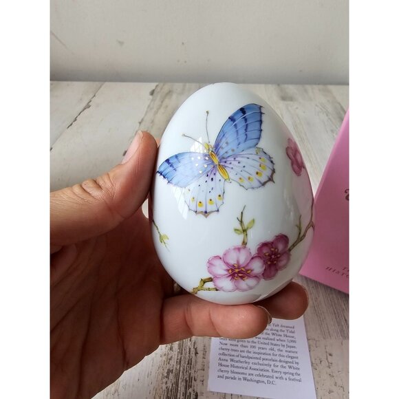 Anna weatherley Easter egg White House cherry blossom Helen Taft butterfly new - Picture 6 of 10